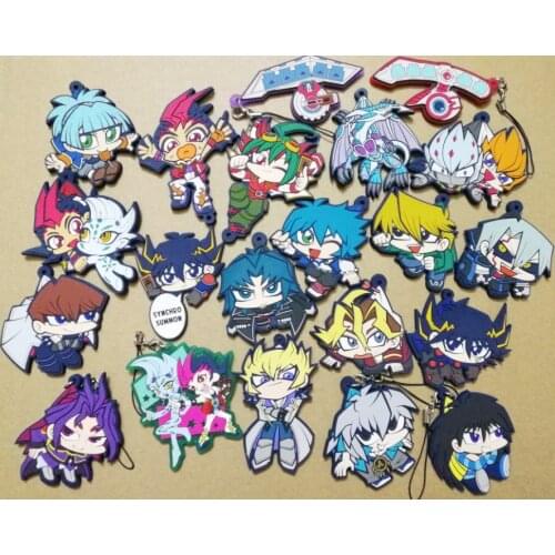 Mixed 10 pcs/set Yu-Gi-Oh! ARCV ZEXAL Cosplay Yugioh figures Yugi Muto ,Seto Kaiba,Ryo Bakura keychain pendant toys