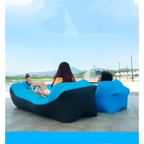 Trend Outdoor Products Fast Infaltable Air Sofa Bed Good Quality Sleeping Bag Inflatable Air Bag Lazy bag Beach Sofa 240*70cm