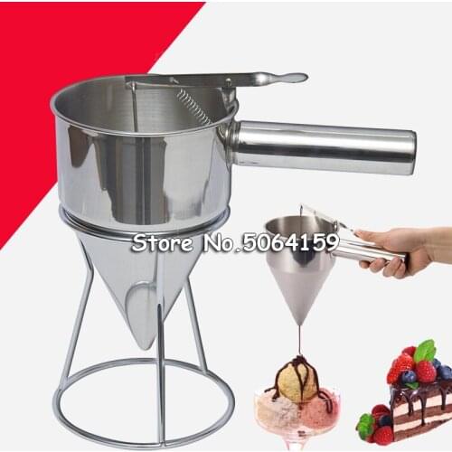 304 Stainless Steel Ideal Liquids Kitchen big Funnel Spice Octopus Balls tools with rack Funnel Cooking Funnel with Handle