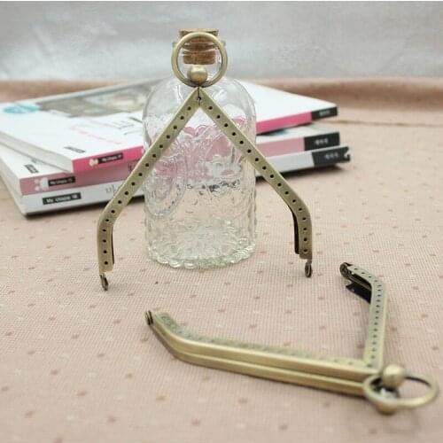 Green Ancient 5Pcs/lot Triangular Bags Hinge Metal Opening Bags DIY Women Handbag Accessories Purse Frame Mouth Gold Kiss Clasp