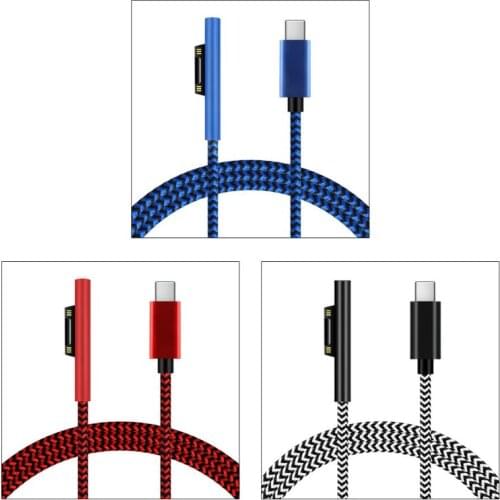 1.8m Usb Type-C Power Supply Charger Adapter 15v 3A Pd Fast Charging Cable For Microsoft- Surface Pro 3 4 5 6 7
