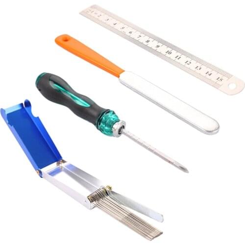 1set Guitar Tool Kit Repair Maintenance Tool String Action Ruler Measuring Tool