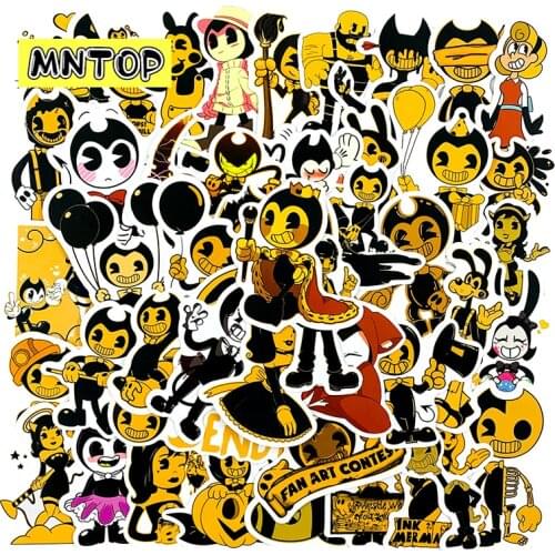 10/30/50Pcs/set Cartoon Game Bendy Waterproof Graffiti Sticker For Etc Skateboards Guitar Childrens Toy Refrigerator Motorcycle