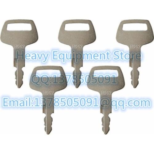 5 PCS HD62 Excavator Key For Hyundai Excavator Dozer Skidsteer Hitachi H808 Nagnao