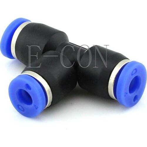 5PCS T-junction PE4 Pneumatic Air 3 Way Quick Fittings Connector 4mm Tube Hose