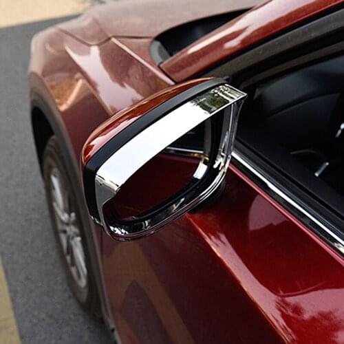 ABS Chrome Car Rearview Mirror Block Rain Eyebrow Trim For Mazda CX-8 CX8 2017 2018 2019 Car Styling Accessories