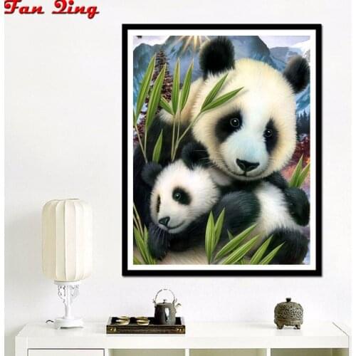 Diamond Painting Panda 5D DIY Full Square Drill Animals Diamond Embroidery Cross Stitch Kit Home Decoration Art