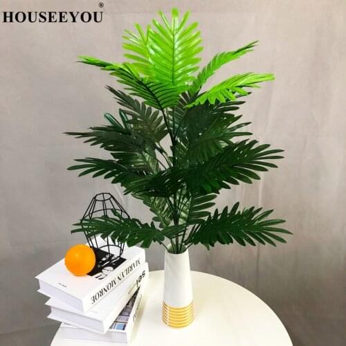 78cm/55cm 24 Heads Large Tropical Monstear Artificial Palm Tree Fake Plants Branch Silk Leaves Bonsai for Outdoor Decor