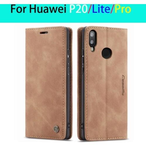 Case For Huawei P20 Pro Lite Magnetic Flip Luxury Plain Matte Leather Wallet Bumper Phone Cover For Huawei P 20 On P20lite Coque