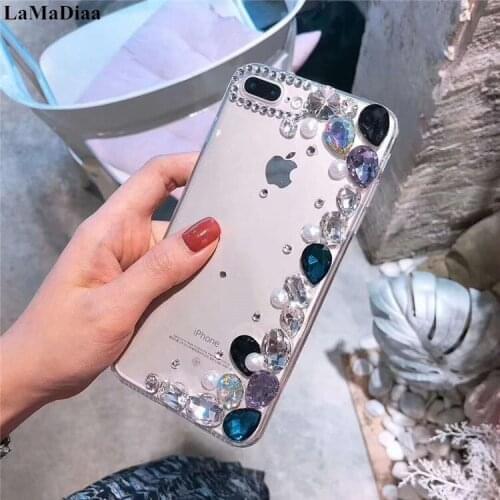 LaMaDiaa Phone Case For Huawei P8 P9 P10 P20 P30 P40 PLUS Lite Mate 10 20 30 Pro Lite Cover Bling Bling Crystal Rhinestone Cover
