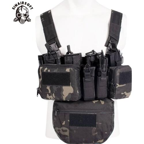 CS Match Wargame TCM Chest Rig Airsoft Tactical Vest Military Gear Pack Magazine Pouch Holster Molle System Waist Men Nylon Swat
