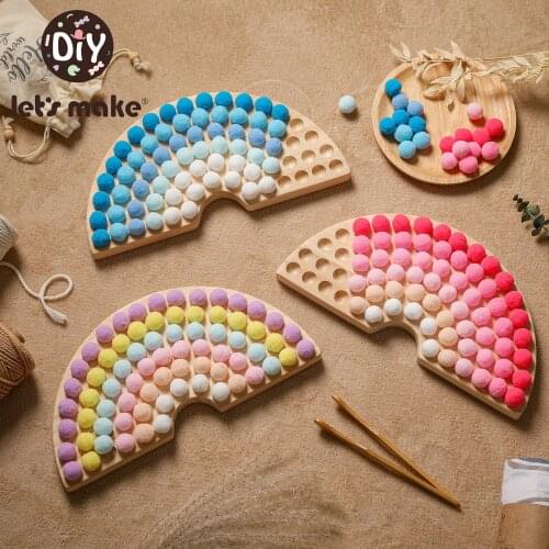 Lets Make Wooden Clip Beads Rainbow Toy Bead Game For Kids Puzzle Magic Chess Matching Game Adult Puzzle Montessori Education