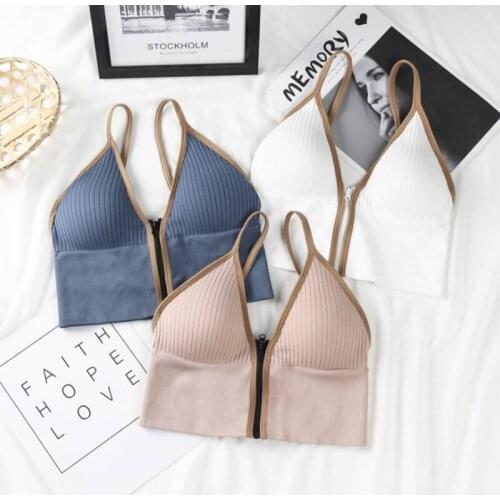 Korean Slim Striped Crop Tops Fit Spaghetti Strap Tanke Top Women Built In Bra Off Shoulder Sleeveless Versatile Camisole Ins
