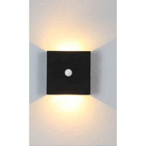 Up down light for Bedroom Motion Sensor Led Light Aluminum Dimmable Living Room Decoration Black White Bedroom Decor