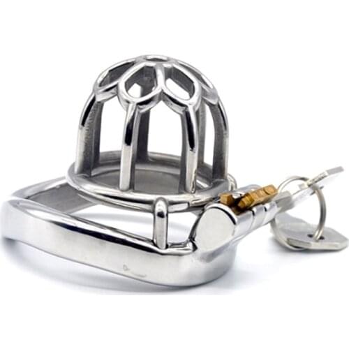 2020 New Style Male Chastity Device Stainless Steel Lock Cage Penis Cock Rings Bondage Chastity Adult Products for Men G262A