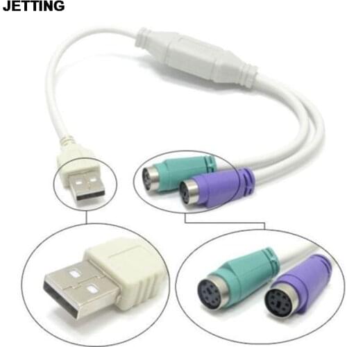 JETTING 1pc USB Male to PS2 Female Cable Adapter Converter Use For Keyboard Mouse Drop Shipping