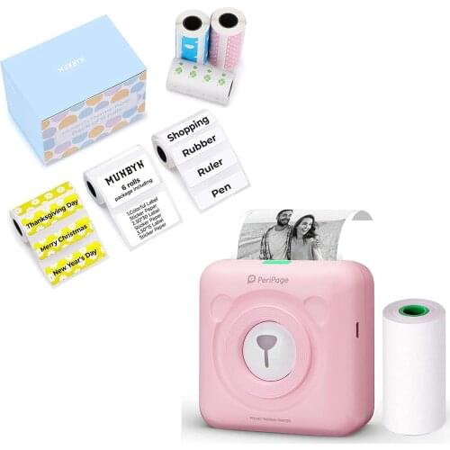 Peripage Smart Pocket Thermal Printer Bluetooth Mini Photo Picture Label Memo Text 58mm Wireless Android IOS USB A6 Printer