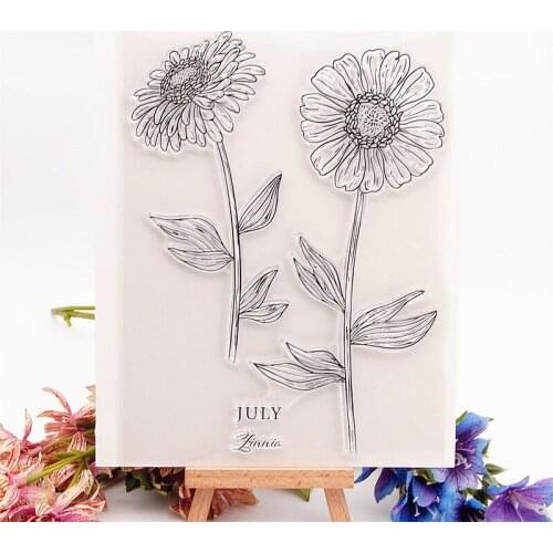 14x19cm Zinnia Transparent Seal Clear Stamps Silicone Seal TPR Halloween Christmas Roller Stamps DIY Scrapbook Album Card