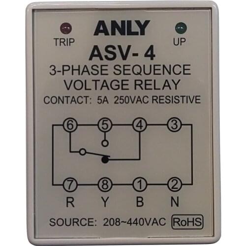 ANLY ASV-4 under reverse phase detection relay voltage protection phase sequence relay