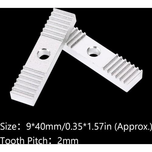 GT2 3D Printer Aluminum Block Timing Belt Fixing Piece Tooth Pitch 2mm Clamp 9*40mm For 3D Printer CNC