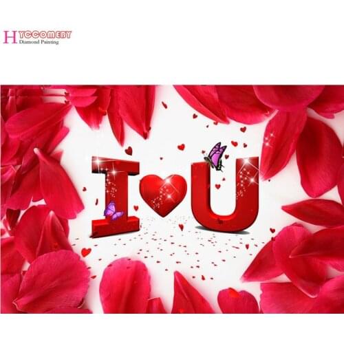 Hand diy 5d resin magic diamond painting scenic love cross stitch diamond embroidery pattern rhinestone pasted painting hc034