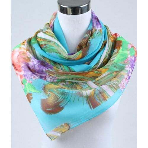 Hot 2020 fashion womens spring fashion scarves women thin polyester chiffon silk shawl leaf print shawl and scarves 160*50cm 002