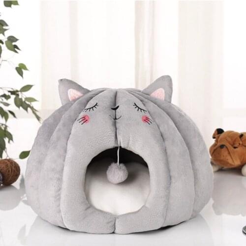 Cute Warm Cat Bed Pet Mat Winter Dog Nest Washable Comfortable Round Domestic Cat Dog Mats Products