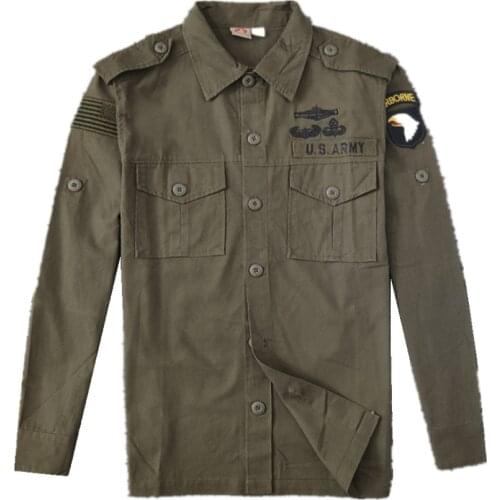 101 Airborne Division Tactical Shirt America Military Special Forces Lapel Outdoor Jacket Training Coat For Men