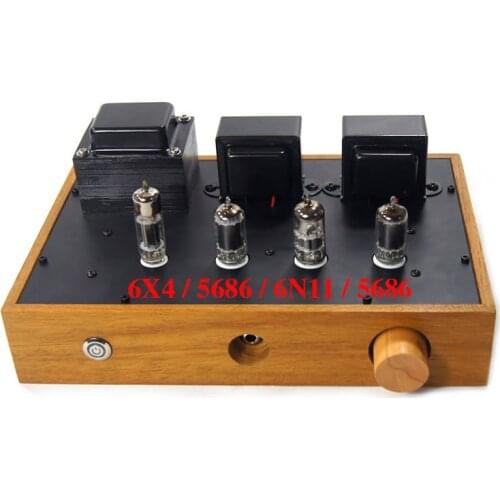 6N11 Push 5686 Class A tube amp, bile rectifier, output power: 1.5W+1.5W, frequency response: 20-30Khz (+-1db)