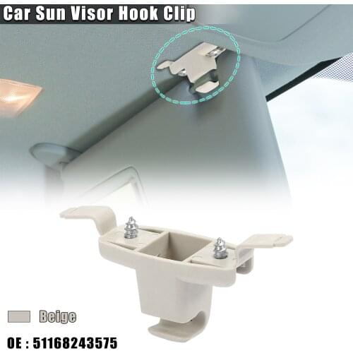 X Autohaux Car Plastic Sun Visor Hook Clip Bracket Retainer 51168243575 for BMW 328i 1999-2000 for BMW 330xi 2001-2005