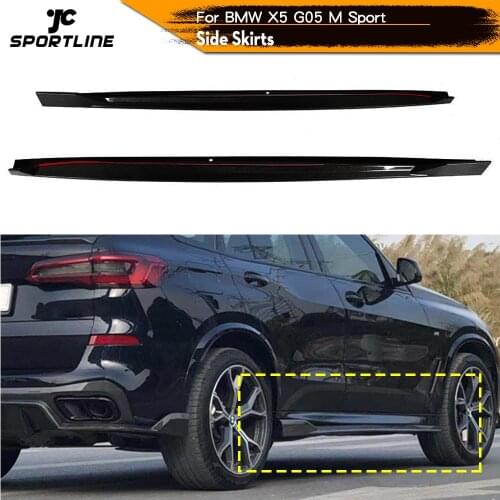 Carbon Fiber / FRP Side Bumper Skirts Extension Lips for BMW G05 X5 M Sport 2019 2020 Auto Racing Side Skirts Bodykit