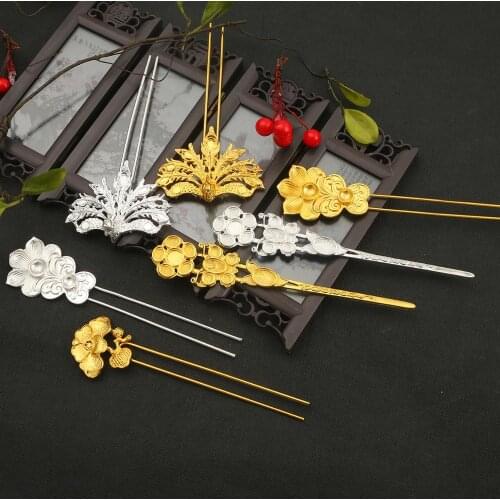 1pcs/lot Retro Hairpin Classical Wave Hairpin Costume Headwear Hairpin Accessories for Making Ancient Style Hairpin Alloy Crown