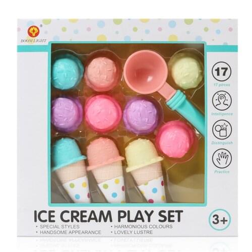 1 Set Plastic Simulation Desserts Ice Cream Cake Kitchen Food Play Kids Toy Plastic Ice Cream Pretend Food Kitchen Role Play Toy
