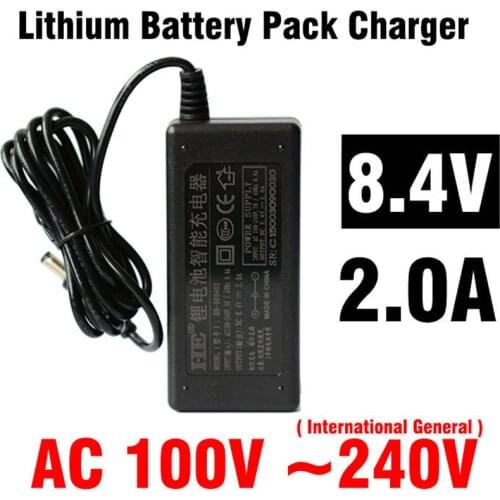 1pcs DC Head 8.4V 2A Car Computer Laptop Motorcycle AC 100-240V 3.5 mm Charger Adapter for Rechargeable Battery Pack