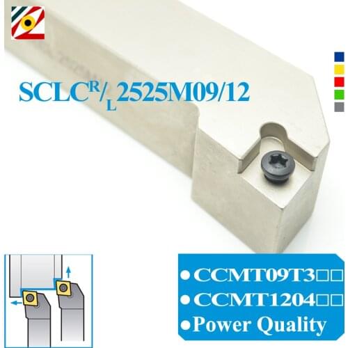 1PC SCLCR2525M09 SCLCR2525M12 SCLCL2525M09/12 CNC Lathe Cutter Tool Holder Turning Tools CCMT120404 CCMT09T304 Carbide Inserts