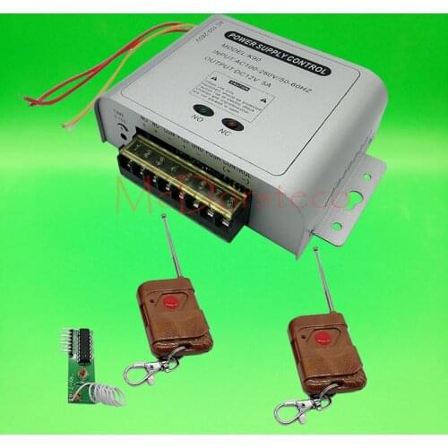 12V5A access control transformer power supply Switch Power Supply for Access Control with 2 set wireless remote controller