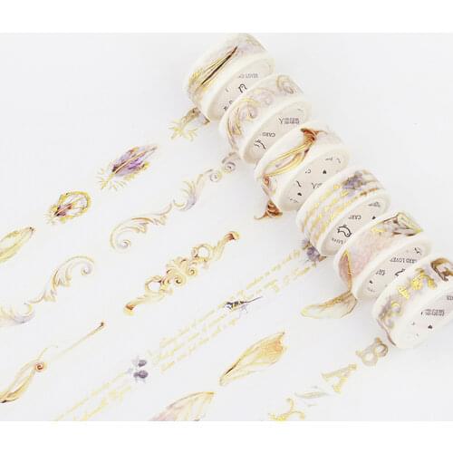 15-40mm*5m Rococo Times Hot stamping series Beautiful washi tape children diy Diary decoration masking tape stationery scrapbook