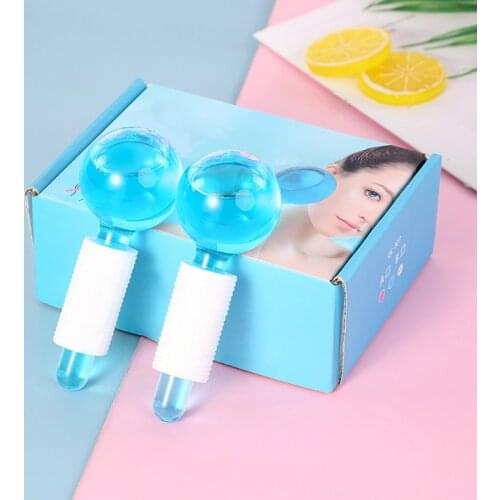 Q1QD 2pcs Facial Globes for Massage Tool Face Roller Cold Skin Massagers Tightening