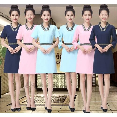 2019 Lab Dress Hospital Plastic Surgeon Uniform Reflexology Massage Women Short Sleeve Workwear Medical Uniform Beauty Salon SPA