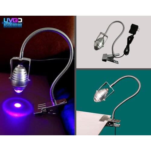 3W 365nm wavelength Ultraviolet UF Dry LED UV high power glue curing lamp green oil purple manicure light gel varnish
