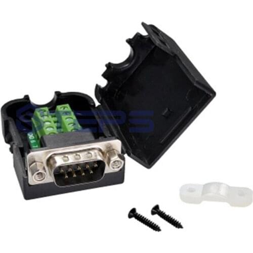 5pcs/lot DB9 male 9 Pin no need welding COM adapter plate RS232 serial to terminals DR9 plate 485 male breakout board