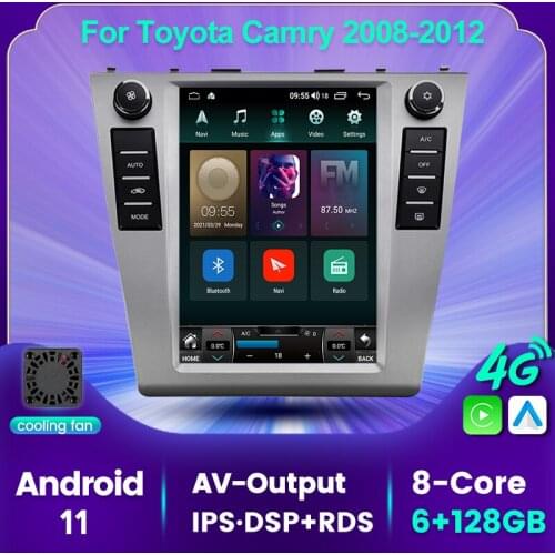 9.7" Android 11 WIFI BT 4G LTE DSP For Toyota camry 2006-2012 Car Multimedia Radio Player Built-in Carplay Auto AV-Output 8 Core