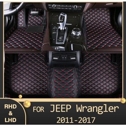 MIDOON Car floor mats for Jeep Wrangler（TWO DOOR）2011 2012 2013 2014 2015 2016 2017 Custom auto foot Pads automobile