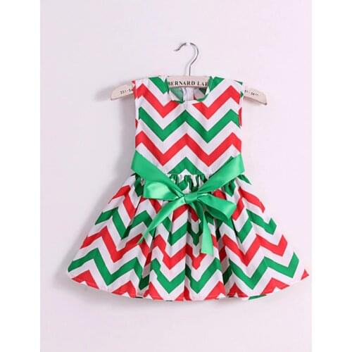 Brand fashion cotton chevron print girl dress baby girls princess dresses kids back to school children clothes vestidos infantis