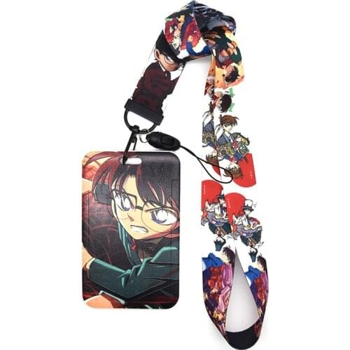 Men Women Business Bank Credit Card Holder Name ID Card Cover Work Card Holders Work Identity Badge with Lanyard Card Case