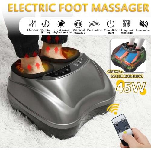 110-240V Electric Foot Massager Pneumatic Foot Presser Shiatsu Foot Massage 3D Roller Kneading Legs Feet Relief Relax Fatigue