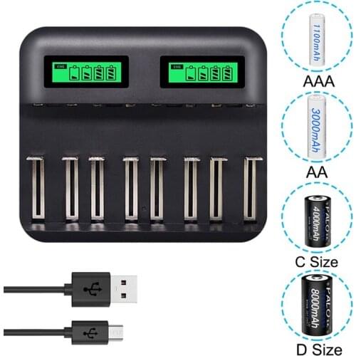 Essager 18650 Battery Charger Universal Rechargeable Battery Charging For AA AAA Lithium Li ion USB Batteries Charger 4 2 Slot