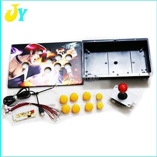 One player Arcade game console DIY Zero Delay USB encode copy SANWA joystick push button with case plastic box