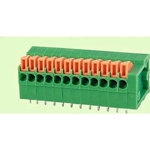 PCB Spring Terminal Block 2.54mm Pitch, Right Angle 141R-2.54 ,IEC130V6A CE Rohs UL150V2A 26-20AWG