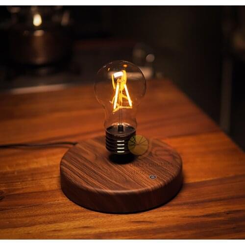 Magnetic Levitation Floating 3 inch glass globe Rotated with Seven Color Night Light Festival Christmas Gift Home Desk